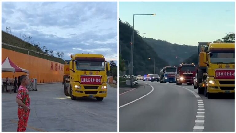 竹北吊車大王號召救災車隊直抵花蓮光復鄉全力援救民眾