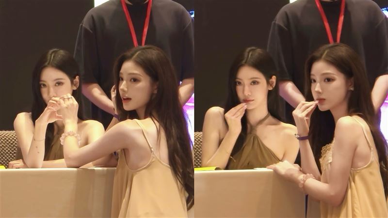 签售会惊现神仙级粉丝，aespa宁宁同框中国美妆网红潘白雪引热议