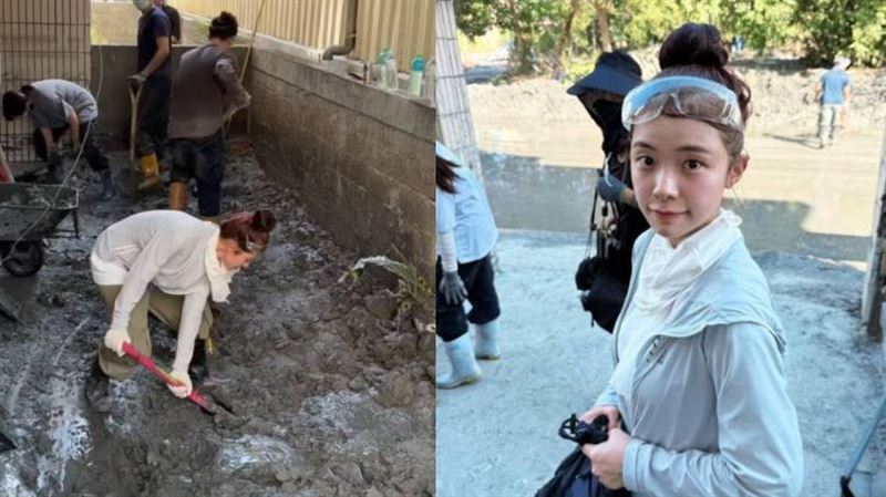 李多慧花蓮救災現身鏟子超人，暖心舉動受讚卻捲性騷風波