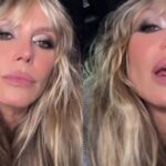 海蒂克隆巴黎时装周辣露身材，透视长礼服掀起全球热议潮流