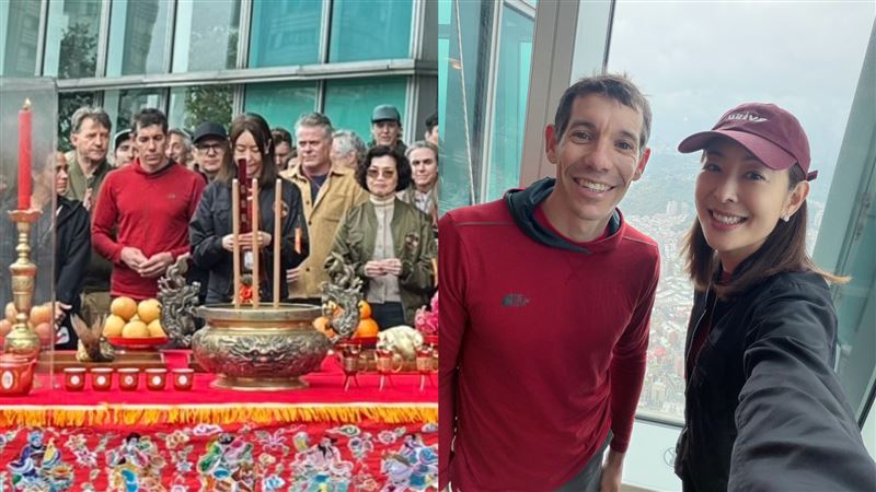 霍諾德徒手攀登台北101前的鳳梨拜拜笑翻全場觀眾驚呼