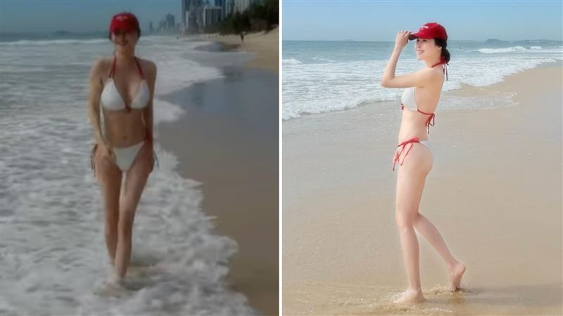 穆熙妍澳洲过年晒海边比基尼照 洗尽铅华仍维持超模身材引热议